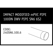 Marley Impact Modified mPVC Pipe 100DN DVW Pipe SN6 6SJ - 240SN6.100.6